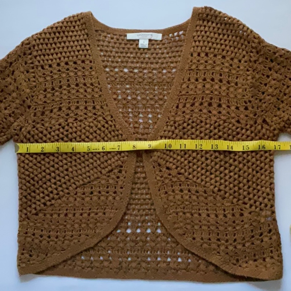 Liz Claiborne Crocheted Shrug Bolero - Picture 6 of 8